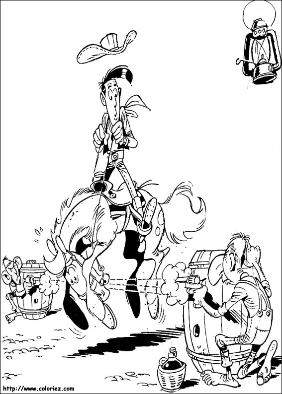 Lucky Luke coloring picture